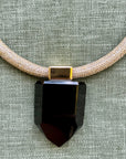 Black Quartz necklace by Dorow Collection detail of pendant